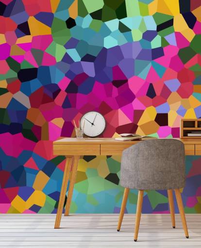 papel pintado colorido formas abstractas