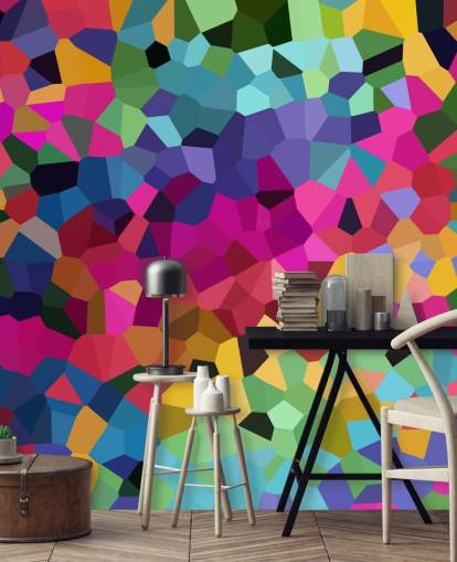 colourful abstract shapes wallpaper