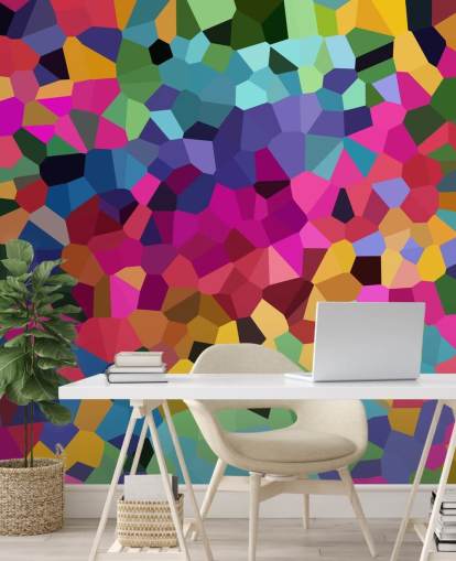 kleurrijke abstracte vormen behang