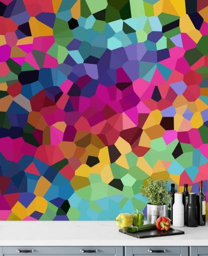 colourful abstract shapes wallpaper