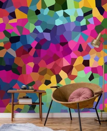 colourful abstract shapes wallpaper