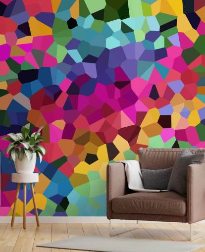 colourful abstract shapes wallpaper