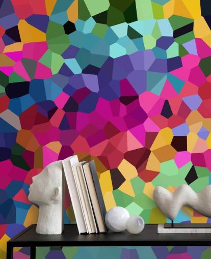 colourful abstract shapes wallpaper