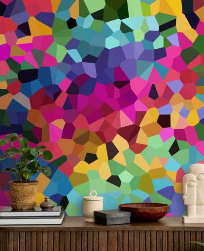 colourful abstract shapes wallpaper