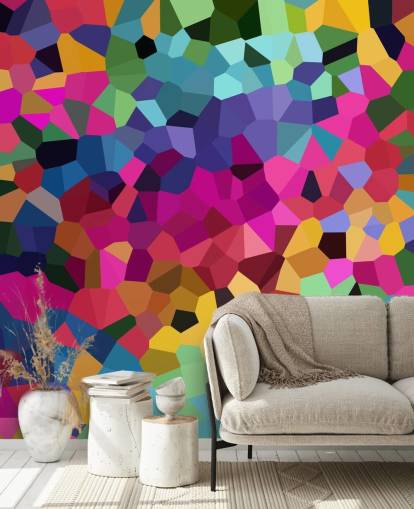 kleurrijke abstracte vormen behang