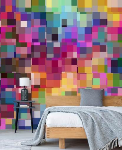 colourful squares collage wallpaper