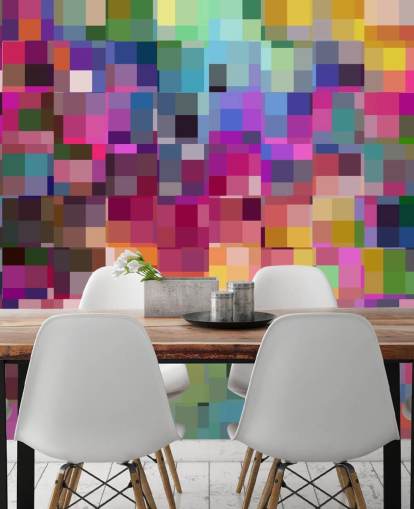 colourful squares collage wallpaper