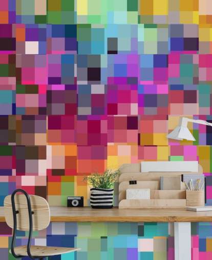colourful squares collage wallpaper
