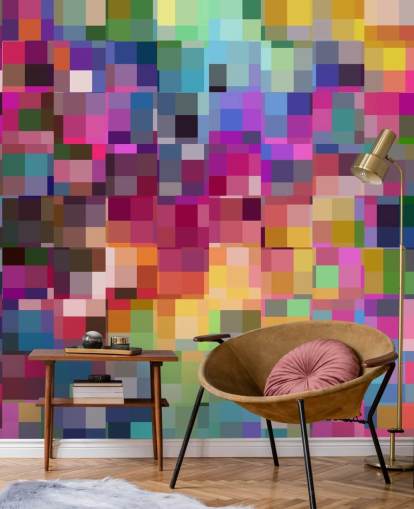 papier peint collage de carrés colorés papier peint collage de carrés colorés