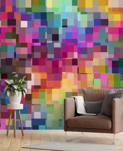 colourful squares collage wallpaper