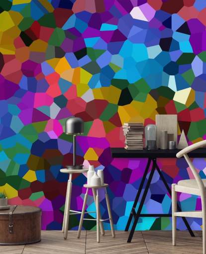 papel pintado formas coloridas