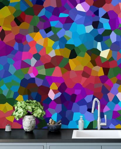 papel pintado formas coloridas