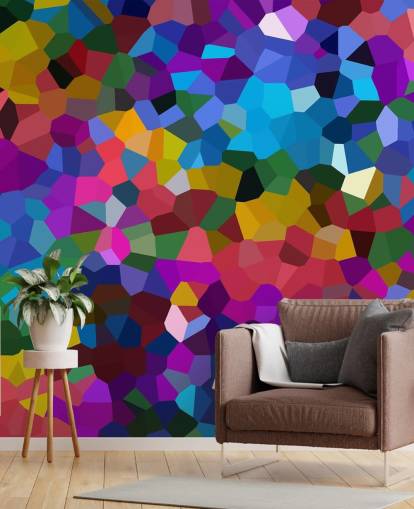 papel pintado formas coloridas