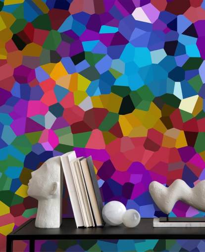 papel pintado formas coloridas