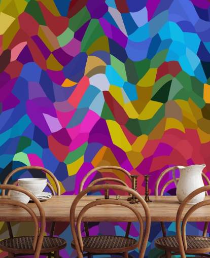 abstract colourful shapes wallpaper