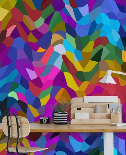 abstract colourful shapes wallpaper