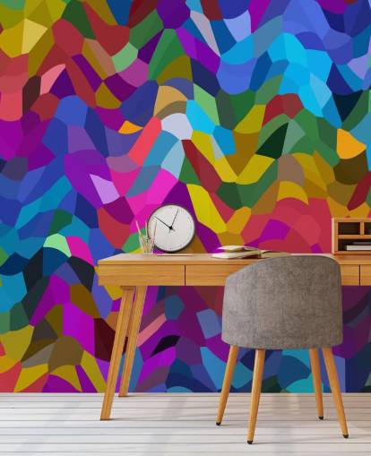 abstract colourful shapes wallpaper
