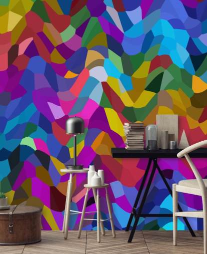 abstract colourful shapes wallpaper