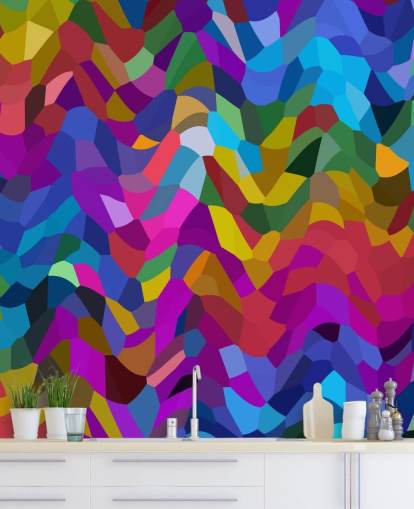 abstracte kleurrijke vormen behang abstracte kleurrijke vormen behang