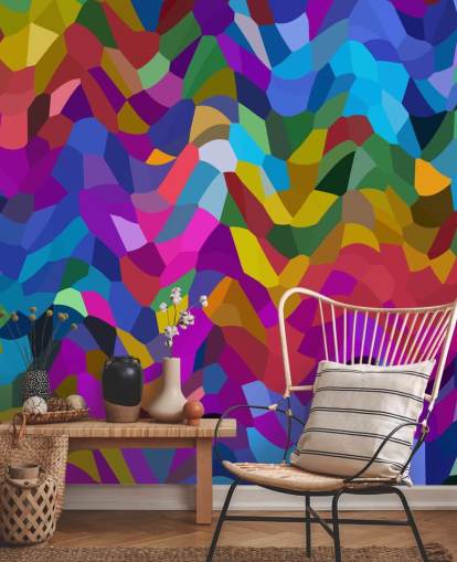 abstract colourful shapes wallpaper