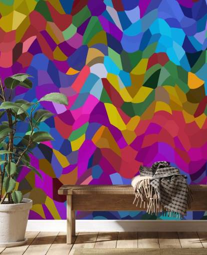 abstrakte bunte Formen Tapete