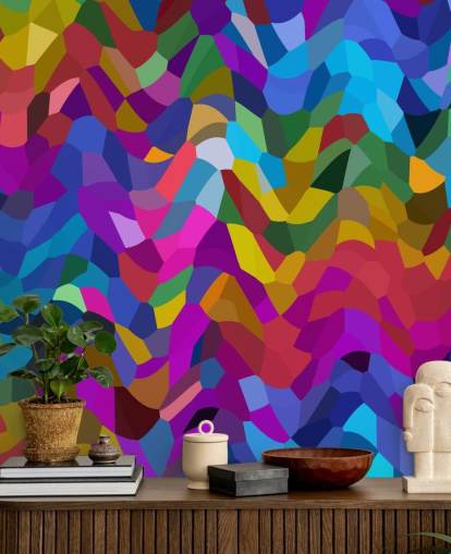 abstract colourful shapes wallpaper