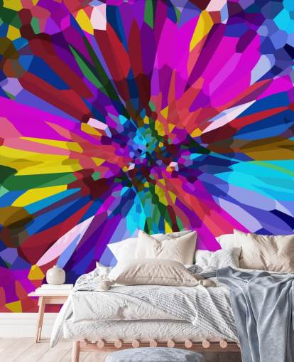 colourful flower abstract art wallpaper