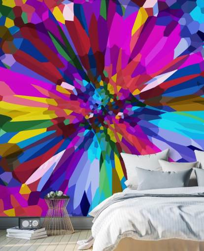 colourful flower abstract art wallpaper