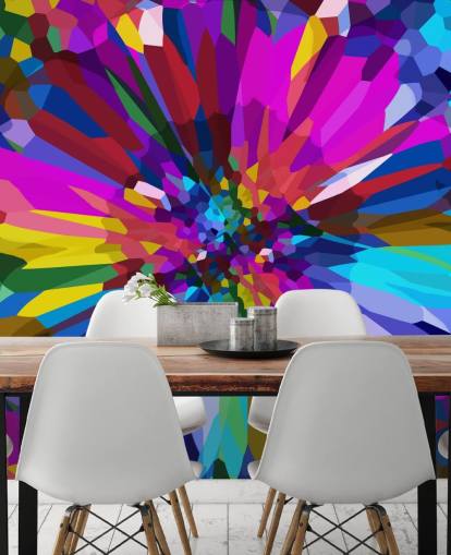 colourful flower abstract art wallpaper