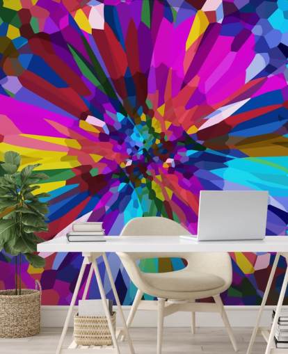 colourful flower abstract art wallpaper