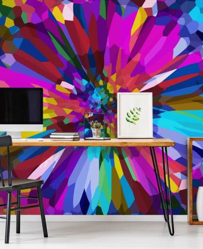 colourful flower abstract art wallpaper