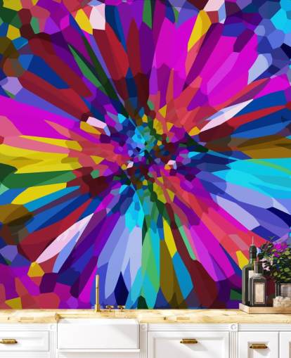 colourful flower abstract art wallpaper