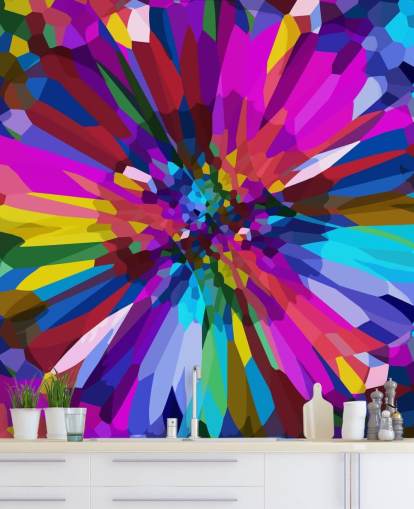 colourful flower abstract art wallpaper