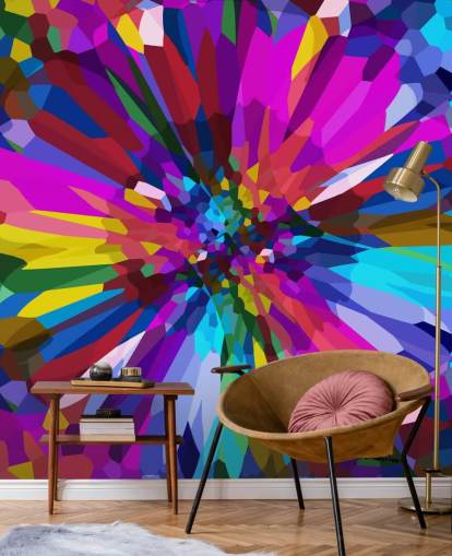 colourful flower abstract art wallpaper