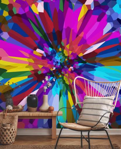 colourful flower abstract art wallpaper