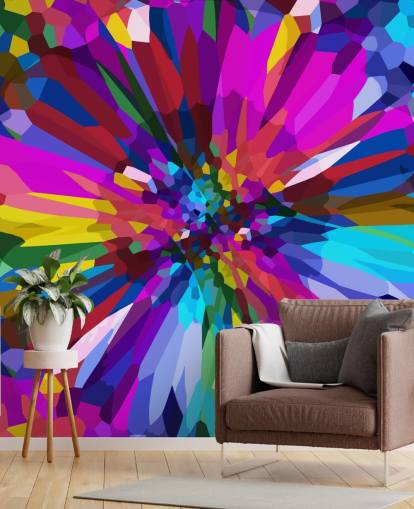 bunte Blume abstrakte Kunst Tapete bunte Blume abstrakte Kunst Tapete