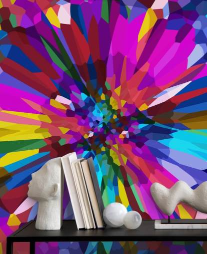 bunte Blume abstrakte Kunst Tapete bunte Blume abstrakte Kunst Tapete
