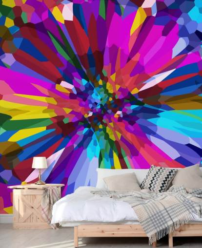 colourful flower abstract art wallpaper