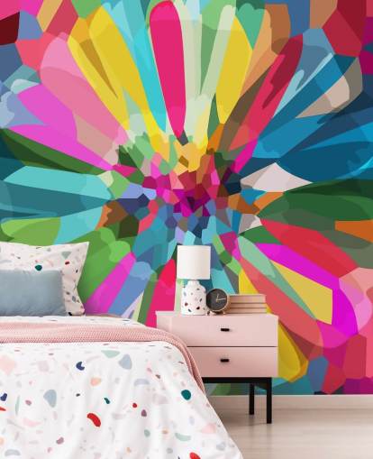 papier peint de fleurs lumineuses et colorées