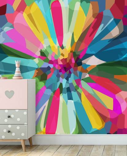 carta da parati floreale luminosa e colorata