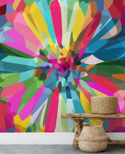 bright and colourful flower wallpaper