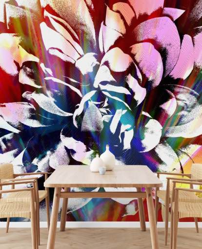 abstract and colourful flower wallpaper