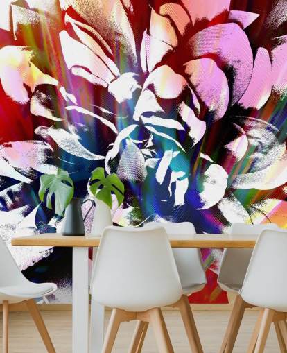 papier peint de fleurs abstraites et colorées