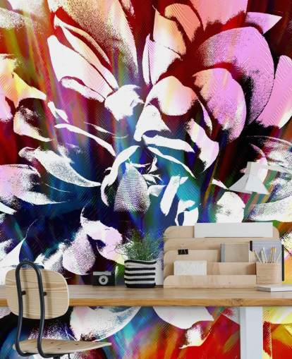 abstract and colourful flower wallpaper