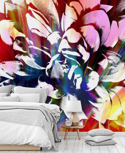 abstract and colourful flower wallpaper