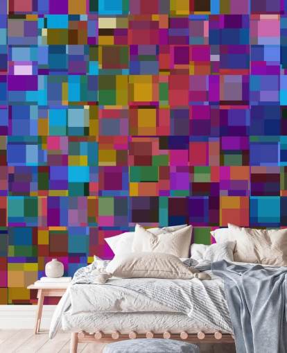 colourful square shapes wallpaper