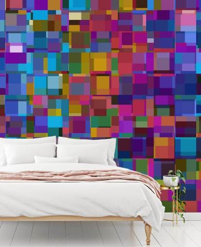 colourful square shapes wallpaper