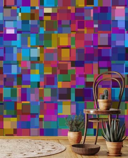 colourful square shapes wallpaper