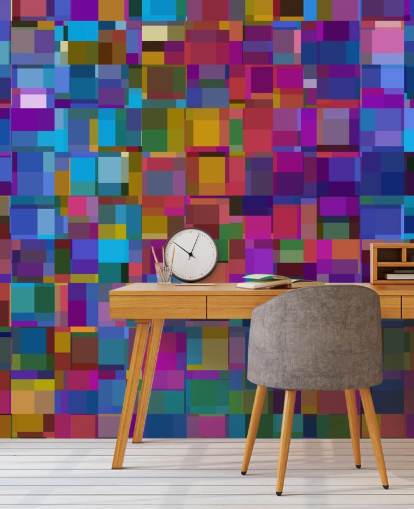 colourful square shapes wallpaper