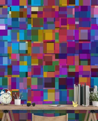 colourful square shapes wallpaper